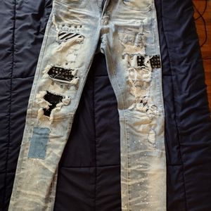 Smoke rise denim rockstar jeans